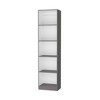 Alilang 11.77 Inch Slim Gray 5-Shelf Bookcase with Adjustable Shelves for Compact Storage and Organization - Multicolored - 4 of 4