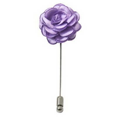Men's Solid Color Rose Floral Lapel pin