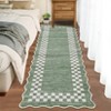 Washable Modern Scalloped Border Bedroom Living Room Rugs, Low Pile Non Slip Floor Carpet for Home - 2 of 4