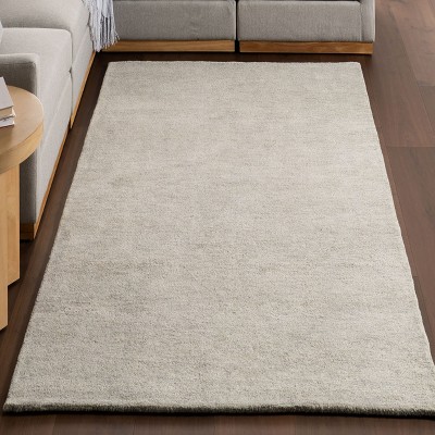 Ivory Handmade Wool 6' x 9' Non-slip Area Rug