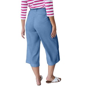 ellos Lightweight Wide-Leg Crop Jeans - 1 of 4