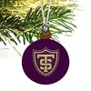 University of St. Thomas Primary Logo Mini Small Tiny Wood Christmas Tree Holiday Ornament - 3 of 4