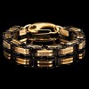 Crucible Men's Byzantine Chain Black/Gold Plated Stainless Steel Bracelet (11mm Wide) - 2 of 3