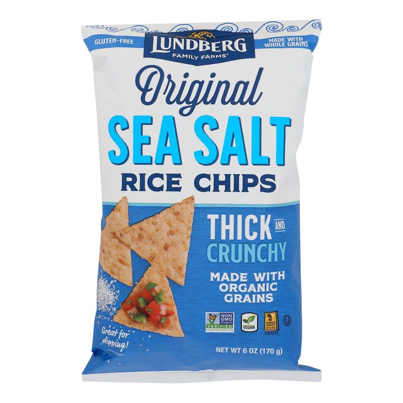 Lundberg Sea Salt Rice Chips - Case of 12/6 oz, 2 of 6
