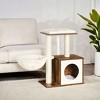 WoodyWonders Cat Tree for Kittens, Modern Cat Tower for Indoor Cats, Cat Condo with Scratching Posts, Removable Washable Cushions, Rustic Brown - 2 of 4
