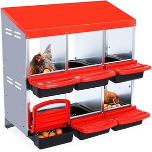 Nesting Boxes for Chickens, Roll-Away Chicken Nesting Box with Lid Cover, Easy Egg Collection, Chicken Laying Box - 1 of 4
