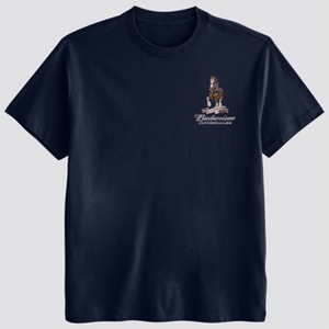 Men's Budweiser Winter Graphic T-Shirt - Navy Blue - 1 of 4