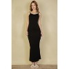 Slickblue Women's Ribbed Maxi Dress with Mermaid Hem Spaghetti Straps Casual & Evening Wear, Multiple Colors, Size S-L - 2 of 4