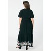 Roaman's Women's Plus Size Embroidered Cotton Maxi Dress - 3 of 4