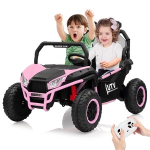 2 Seater 24V Ride On Car,Electric Vehicle Utv Car for Kids,400W Motors Electric Truck with Remote - 1 of 4