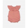 Gender Neutral Pointelle Knit Romper - Deux par Deux - 2 of 3