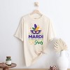 Simply Sage Market Women's Mardi Gras mask Sparkle Short Sleeve Garment Dyed Tee - 3 of 3