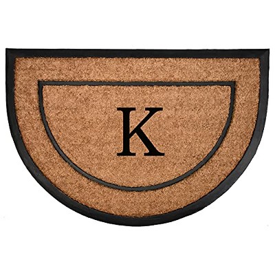Calloway Mills 106572436K The General Monogram Doormat, 24" x 36", Letter K