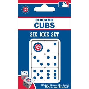 MasterPieces Officially Licensed MLB Chicago Cubs - 6 Piece D6 Gaming Dice Set Ages 6 and Up - 1 of 4