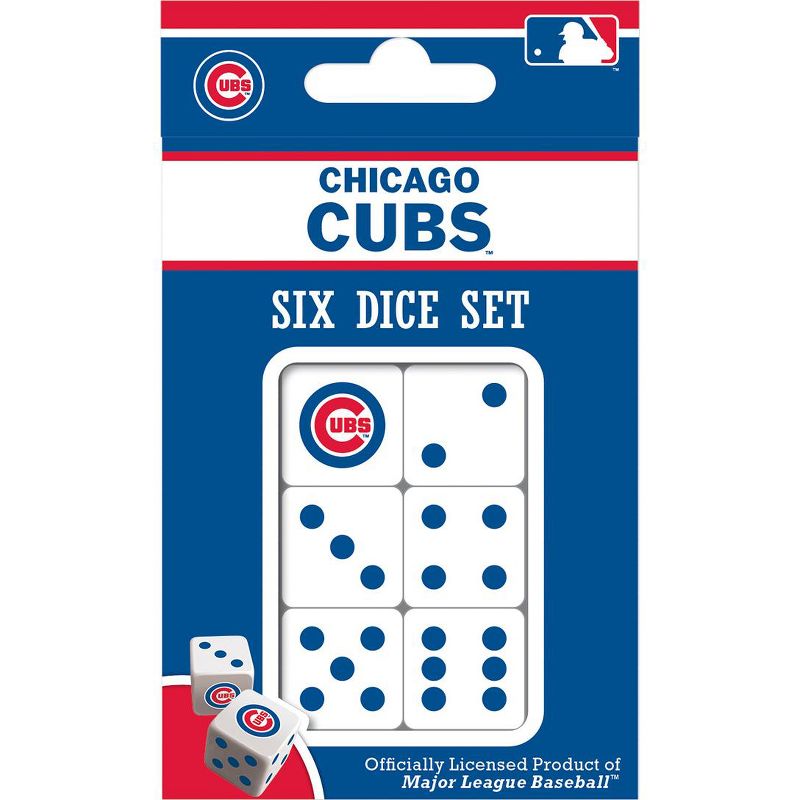MasterPieces Officially Licensed MLB Chicago Cubs - 6 Piece D6 Gaming Dice Set Ages 6 and Up, 2 of 5