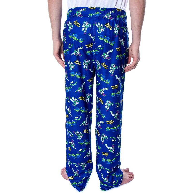 Disney Men's Toy Story Buzz Lightyear To Infinity And Beyond! Pajama Pants Buzz and Aliens, 4 of 6
