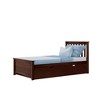 Max & Lily Twin Bed Frame with Trundle, Classic Solid Wood Platform Bed with Storage - 2 of 4