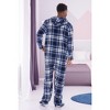 ADR Men's Plush Fleece One Piece Hooded Footed Zipper Pajamas Set, Soft Adult Jumpsuit PJs with Hood - 3 of 4
