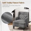 Tufted Teddy Accent Armchair,Modern Upholstered Lounge Chair with Birch Legs & Deep Seat for Living Room Bedroom-Baofuwish - 3 of 4