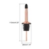 Unique Bargains Stainless Steel Leakproof Odorless Liquor Pourers with Rubber Dust Cap 2 Pcs - 2 of 4