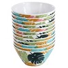 Gibson Home Tropical Sway 12 Piece 6 Inch Melamine Bowl Set in Multi Color Leaf - 2 of 4