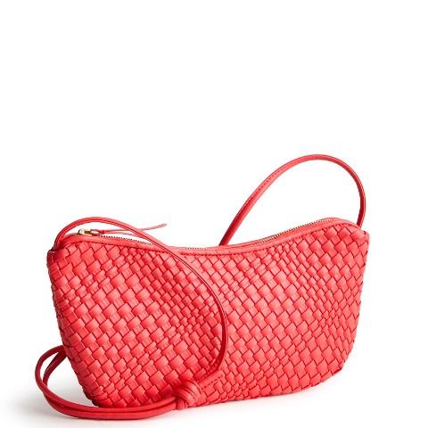 Vera Bradley Women's Woven Faux Leather Springbrook Sling Crossbody Bag Cayenne