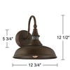 John Timberland Gough Rustic Farmhouse Outdoor Barn Light Fixture Bronze Dusk to Dawn Motion Sensor Dark Sky 12 1/2" for Post Exterior Deck House Yard - image 4 of 4