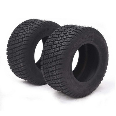 2PCS 15x6.00-6 Lawn Mower Tires, 4PR,  Tubeless, 6mm Tread Depth, 570 LBS Loading Capacity