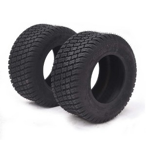 2PCS 15x6.00-6 Lawn Mower Tires, 4PR,  Tubeless, 6mm Tread Depth, 570 LBS Loading Capacity - 1 of 4