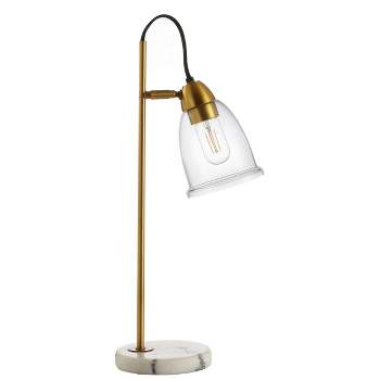 Gibson Table Lamp - White/ Brass Gold/Clear - Safavieh.