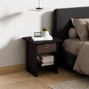 HOMLUX Modern End Table Nightstand with Storage Drawer & Display Shelf Beside Bedroom - 2 of 4