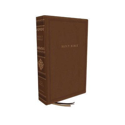 Kjv, Sovereign Collection Bible, Personal Size, Leathersoft, Brown, Thumb Indexed, Red Letter Edition, Comfort Print - by  Thomas Nelson