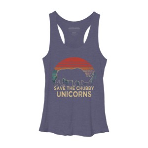 Women's Design By Humans rhino By ZeusSE Racerback Tank Top - 1 of 3