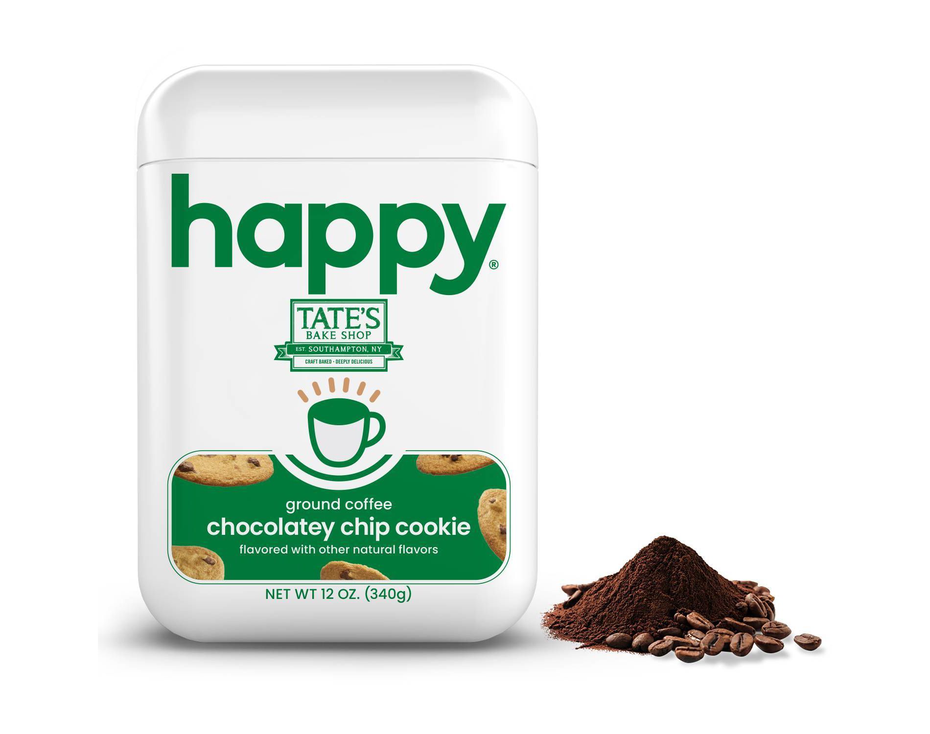 Happy Tate's Chocolate Chip Flavored Medium Roast Ground Coffee - 12oz