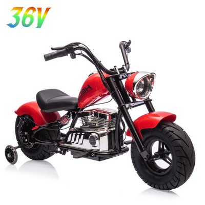 Garvee 36V Kids' Electric Dirt Bike with 350W Motor – Up to 16.5 MPH, Suspension, LED Lights & Music – Off-Road Motorcycle for Teens
