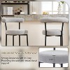 DYHOME Bar Stools Set of 3, 28 Inches Counter Height Bar Stools with Curved Back, Modern Upholstered Fabric Tall Barstools for Kitchen Island, Cafe - 4 of 4