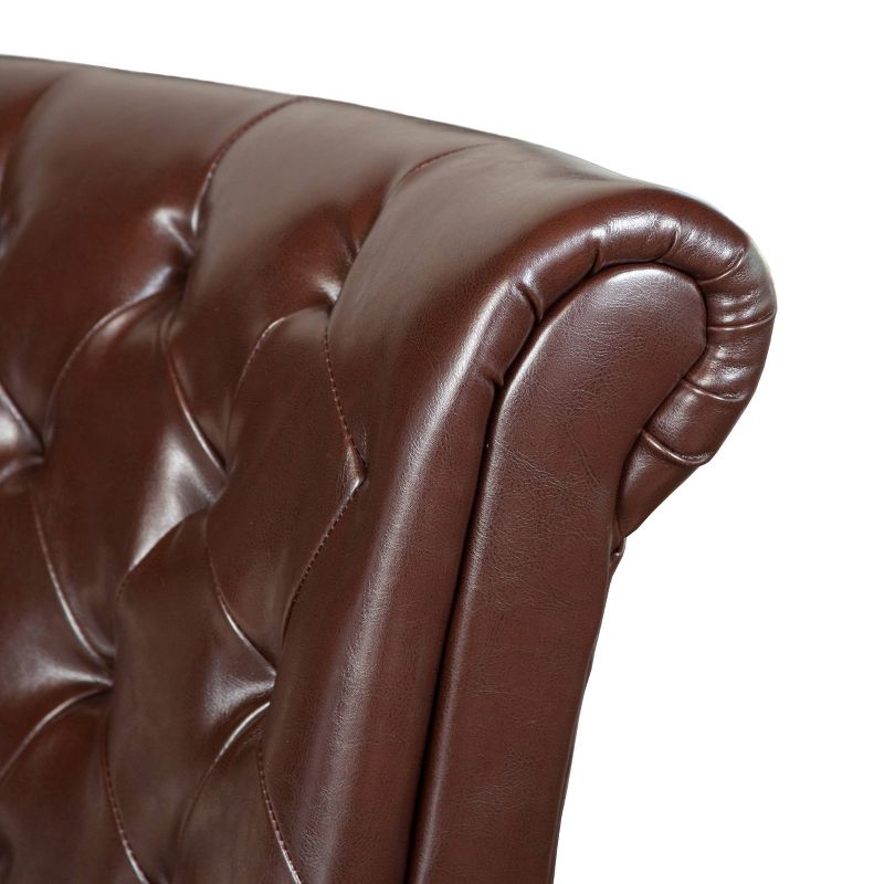Franklin Bonded Club Chair Brown Leather - Christopher Knight Home, 4 of 6