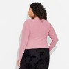 Women's Long Sleeve Ribbed Boat Neck Top - Wild Fable™ - 3 of 3
