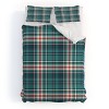 King Avenie Winter Plaid 1 Polyester Duvet Cover + Pillow Shams Blue - Deny Designs: Abstract Pattern, 300 Thread Count, Machine Washable - 4 of 4