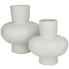 CosmoLiving by Cosmopolitan Set of 2 Ceramic Gourd Style Vase White: Modern Stoneware, Amphora Shape, Tabletop Decor - image 4 of 4