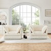 Sectional Modular Sofa Chair Set Of 2,Chenille Fabric Upholstered Living Room Sofa Chairs,Armchairs with removable sofa covers-Coolbibila - 2 of 4