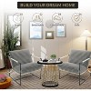 Oversized Sling Accent Chair w/ Metal Frame & Shredded Foam Cushion - Comfy Armchair for Living Room, Bedroom & Lounge - 4 of 4