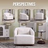 CAVINAS PU Leather Swivel Barrel Accent Chair with Mid-Height Backrest,Upholstered Swivel Living Room Chair,Reading Chairs for Living Room - 4 of 4