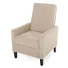 Linen Fabric Push Back Recliner Chair with Birch Wood Legs and Minimalist Design - 4 of 4