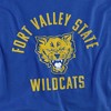 Fort Valley State University Official Wildcats Logo Adult T-Shirt, Royal Blue - image 2 of 4