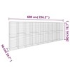 vidaXL Gabion Wall with Cover Galvanized Steel 236.2"x19.7"x78.7" - 4 of 4