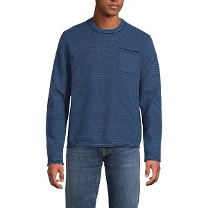 Lands' End Men's Long Sleeve Textured Cotton Crewneck Sweater - 1 of 3