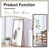 GlasFlength Full Length Mirrors, Wall-Mounted Full-Length Metal Frame Mirror for Bathroom, Bedroom, and Decor, Clear, 31.5"*1"*71" - 3 of 4