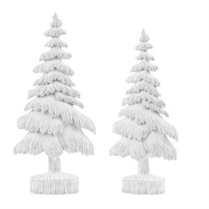 White Washed Pine Tree (Set of 2) - 1 of 1