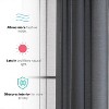 HLC.ME Semi Sheer Voile Light Filtering Transparent Window Curtain Grommet Panels - Set of 2 - 3 of 4